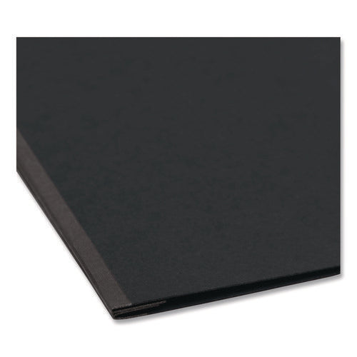 Image of Smead Prong Fastener Premium Pressboard Report Cover, Two-Piece Prong Fastener 3" Capacity, 8.5 X 11, Black/black