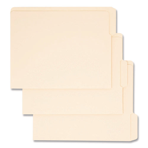 Image of Smead End Tab File Folder, 1/3-Cut Tabs: Assorted, Letter Size, 0.75" Expansion, Manila, 100/Box