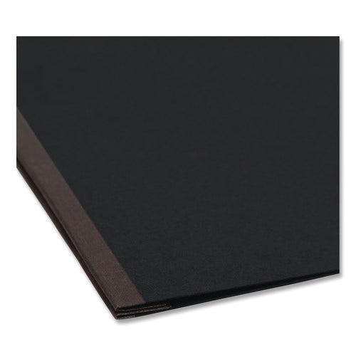 Image of Smead Prong Fastener Premium Pressboard Report Cover, Two-Piece Prong Fastener, 3" Capacity, 11 X 17, Black/black