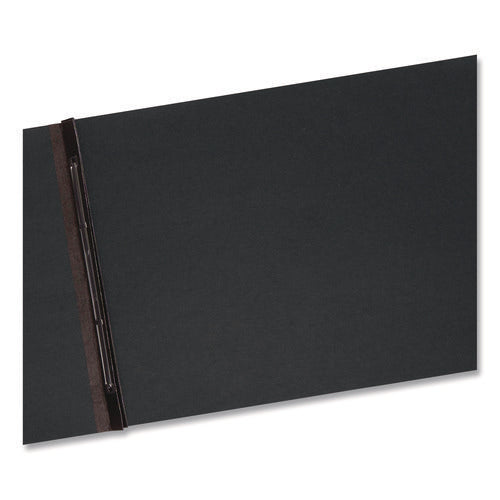 Image of Smead Prong Fastener Pressboard Report Cover, Two-Piece Prong Fastener, 3" Capacity, 11 X 17, Black/black