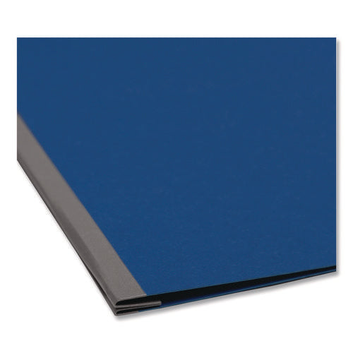 Image of Smead Prong Fastener Pressboard Report Cover, Two-Piece Prong Fastener, 3" Capacity, 8.5 X 11, Dark Blue/dark Blue
