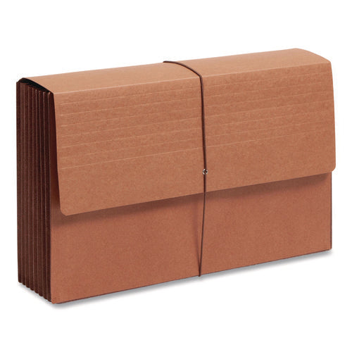 Image of Smead TUFF Expanding Wallets, 7" Expansion, 1 Section, Elastic Cord Closure, Legal Size, Redrope