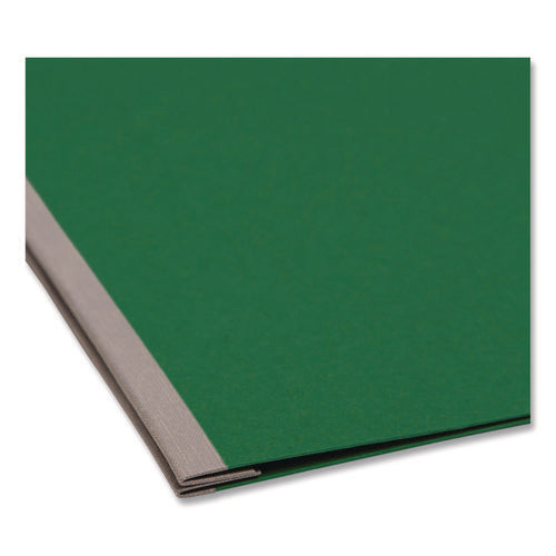 Image of Smead Prong Fastener Pressboard Report Cover, Two-Piece Prong Fastener, 3" Capacity, 8.5 X 11, Green/green