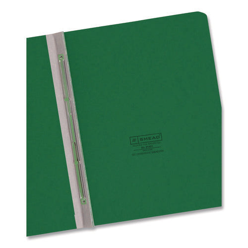 Image of Smead Prong Fastener Pressboard Report Cover, Two-Piece Prong Fastener, 3" Capacity, 8.5 X 11, Green/green