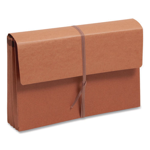 Image of Smead Redrope Expanding Wallets, 3.5" Expansion, 1 Section, Cloth Tie Closure, Legal Size (9.5" x 14.75"), Redrope