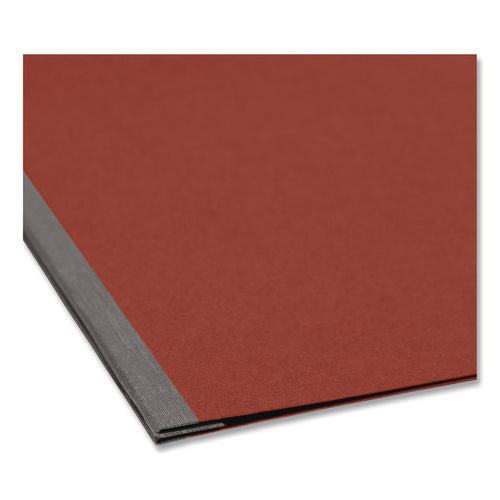 Image of Smead Prong Fastener Premium Pressboard Report Cover, Two-Piece Prong Fastener, 2" Capacity, 8.5 X 11, Red/red