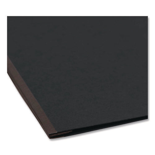 Image of Smead Prong Fastener Pressboard Report Cover, Two-Piece Prong Fastener, 2" Capacity, 8.5 X 14, Black/black