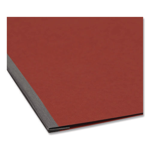 Image of Smead Prong Fastener Pressboard Report Cover, Two-Piece Prong Fastener, 3" Capacity, 8.5 X 11, Red/red