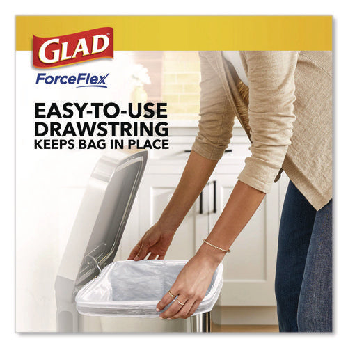 Image of Glad® ForceFlex Tall Kitchen Drawstring Trash Bags, 13 gal, Gain Lavender with Febreze Freshness, 10.18 x 9.81, White, 110/Box