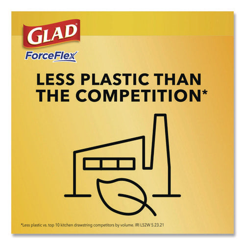 Image of Glad® ForceFlex Tall Kitchen Drawstring Trash Bags, 13 gal, Gain Lavender with Febreze Freshness, 10.18 x 9.81, White, 110/Box