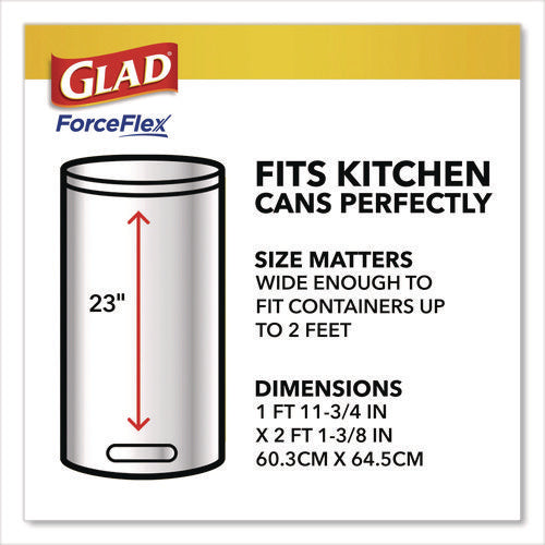 Image of Glad® ForceFlex Tall Kitchen Drawstring Trash Bags, 13 gal, Gain Lavender with Febreze Freshness, 10.18 x 9.81, White, 110/Box