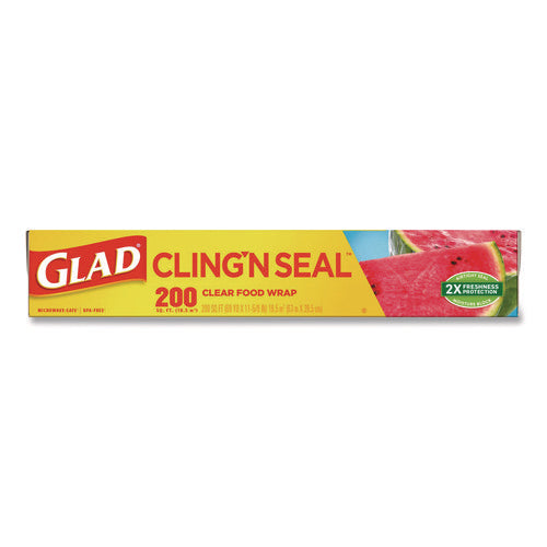 Image of Glad® Cling'N Seal Plastic Food Wrap, 200 sq ft