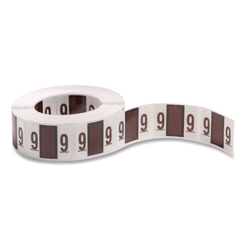 Image of Smead Numerical End Tab File Folder Labels, 9, 1 X 1.25, White, 500/roll