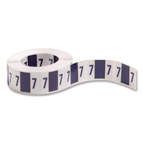Image of Smead Numerical End Tab File Folder Labels, 7, 1 X 1.25, White, 500/roll