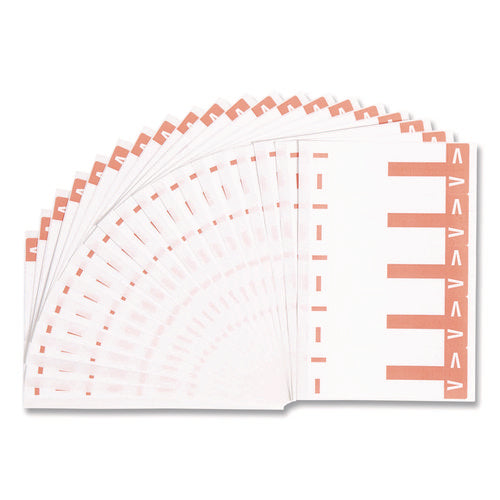 Image of Smead Alphaz Color-Coded First Letter Combo Alpha Labels, I/v, 1.16 X 3.63, Pink/white, 5/sheet, 20 Sheets/pack