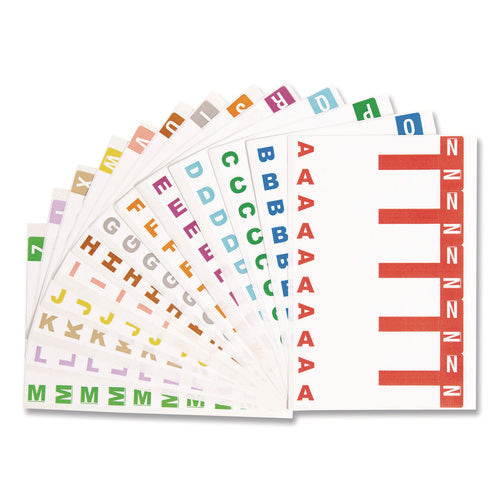 Image of Smead Alphaz Color-Coded Labels Starter Set, A-Z, 1.16 X 3.13, Assorted, 5/sheet, 300 Sheets/box