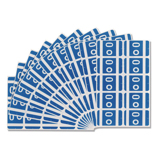 Image of Smead Alphaz Color-Coded Second Letter Alphabetical Labels, O, 1 X 1.63, Dark Blue, 10/sheet, 10 Sheets/pack