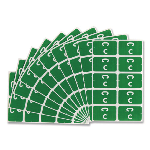 Image of Smead Alphaz Color-Coded Second Letter Alphabetical Labels, C, 1 X 1.63, Dark Green, 10/sheet, 10 Sheets/pack