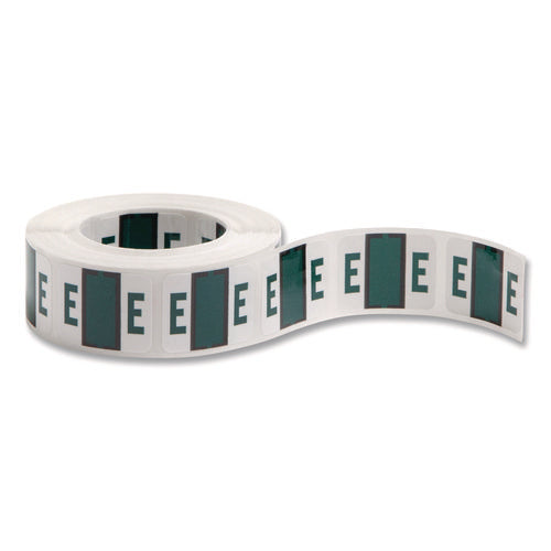 Image of Smead A-Z Color-Coded End Tab Filing Labels, E, 1 X 1.25, White, 500/roll