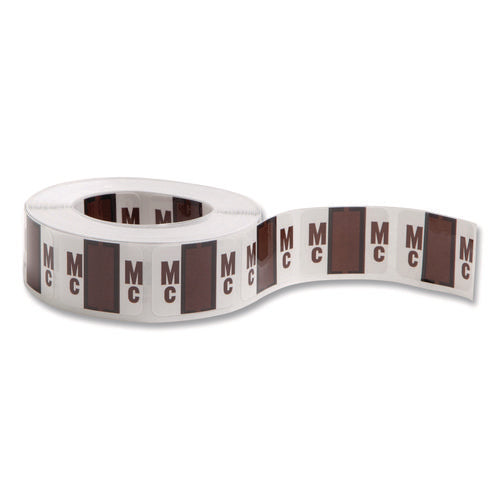 Image of Smead A-Z Color-Coded End Tab Filing Labels, Mc, 1 X 1.25, White, 500/roll