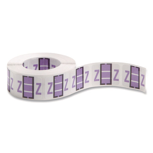 Image of Smead A-Z Color-Coded End Tab Filing Labels, Z, 1 X 1.25, White, 500/roll