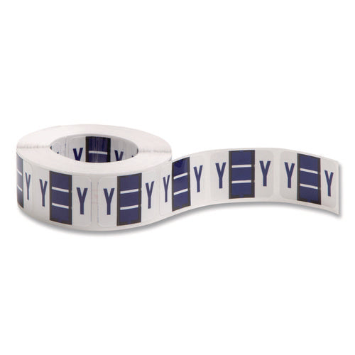 Image of Smead A-Z Color-Coded End Tab Filing Labels, Y, 1 X 1.25, White, 500/roll