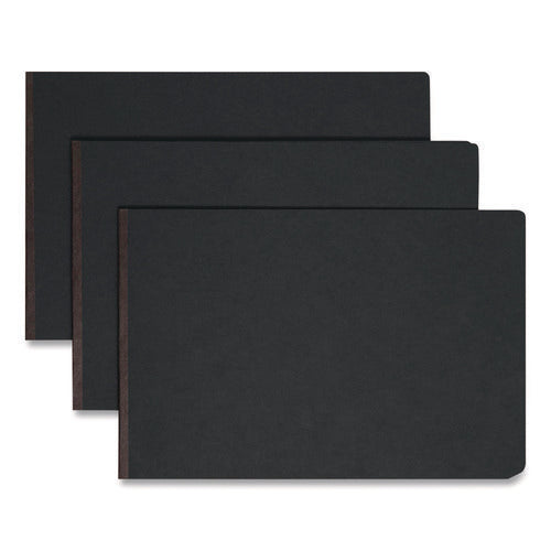 Image of Smead Prong Fastener Pressboard Report Cover, Two-Piece Prong Fastener, 3" Capacity, 11 X 17, Black/black