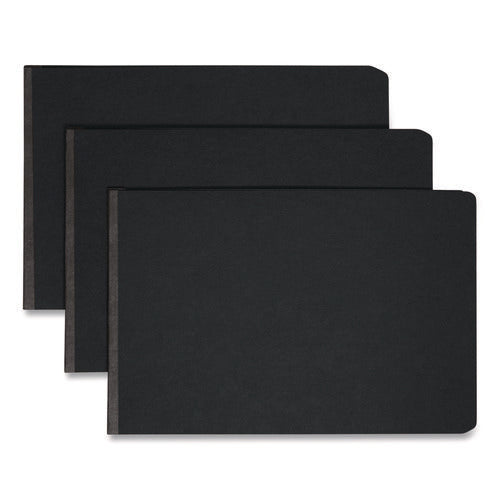 Image of Smead Prong Fastener Premium Pressboard Report Cover, Two-Piece Prong Fastener, 3" Capacity, 11 X 17, Black/black