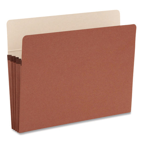 Image of Smead Supertab Pockets, 3.5" Expansion, Letter Size, Redrope, 25/box