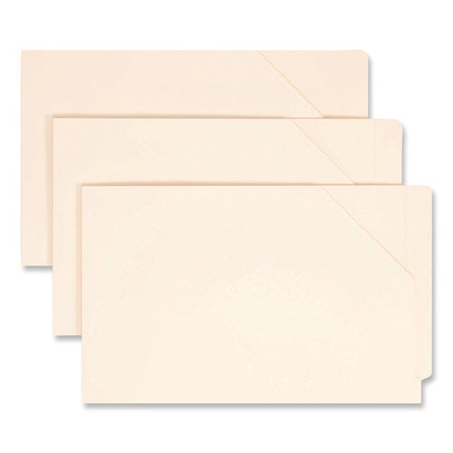 Image of Smead End Tab Jackets With Reinforced Tabs, Straight Tab, Legal Size, 11-Pt Manila, 100/box