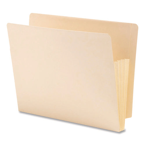 Image of Smead Manila End Tab Tuff Pockets, 3.5" Expansion, Letter Size, Manila, 10/box