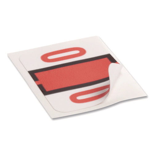Image of Smead Numerical End Tab File Folder Labels, 0, 1 X 1.25, White, 500/roll