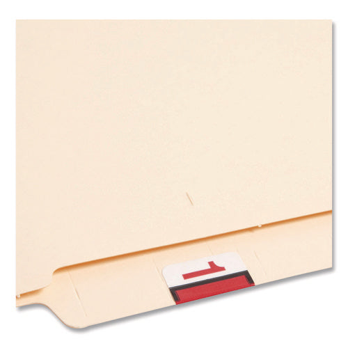 Image of Smead Numerical End Tab File Folder Labels, 1, 1 X 1.25, White, 500/roll
