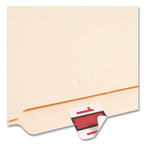 Image of Smead Numerical End Tab File Folder Labels, 1, 1 X 1.25, White, 500/roll