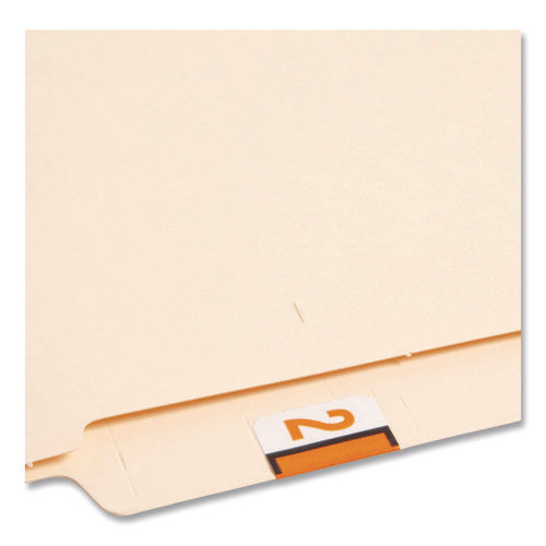 Image of Smead Numerical End Tab File Folder Labels, 2, 1 X 1.25, White, 500/roll