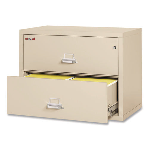Image of FireKing® Insulated Lateral File, 2 Legal/letter-Size File Drawers, Parchment, 37.5" X 22.13" X 27.75"