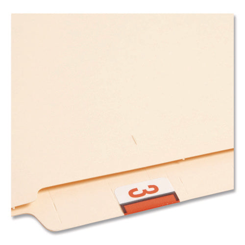 Image of Smead Numerical End Tab File Folder Labels, 3, 1 X 1.25, White, 500/roll