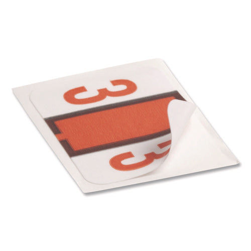 Image of Smead Numerical End Tab File Folder Labels, 3, 1 X 1.25, White, 500/roll