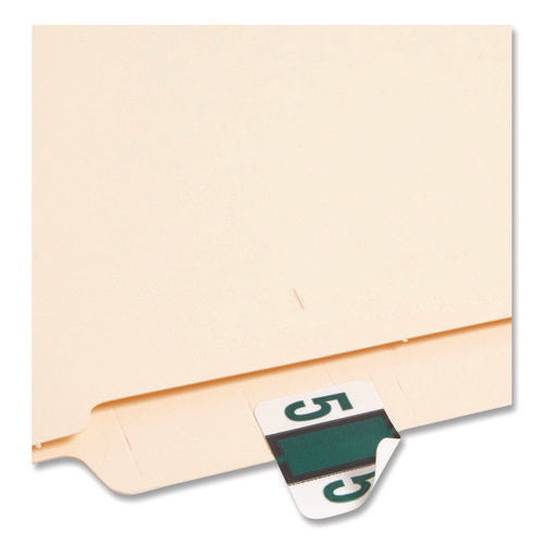 Image of Smead Numerical End Tab File Folder Labels, 5, 1 X 1.25, White, 500/roll