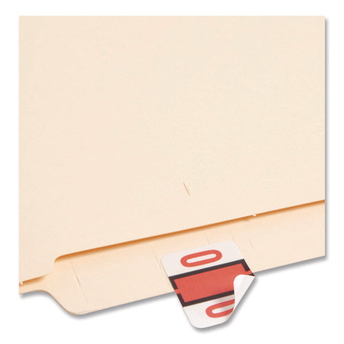 Image of Smead Numerical End Tab File Folder Labels, 0-9, 1 X 1.25, White, 500/roll, 10 Rolls/box