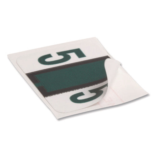 Image of Smead Numerical End Tab File Folder Labels, 5, 1 X 1.25, White, 500/roll