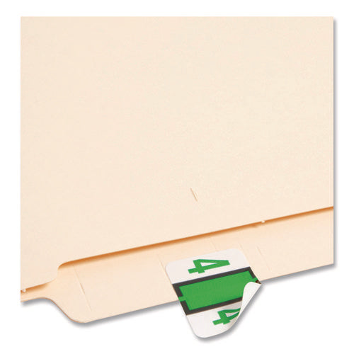 Image of Smead Numerical End Tab File Folder Labels, 4, 1 X 1.25, White, 500/roll