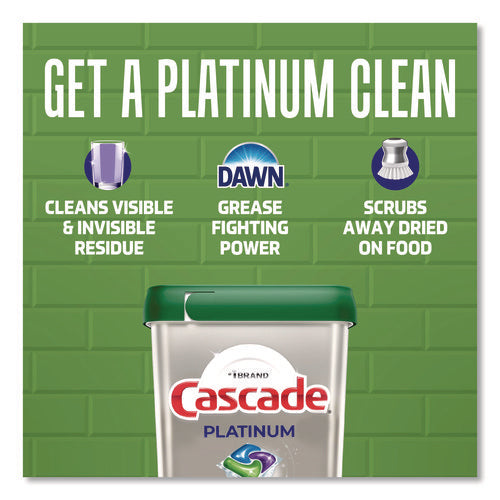 Image of Cascade® ActionPacs, Fresh Scent, 31.8 oz, 59 Pacs/Tub, 3 Tubs/Carton