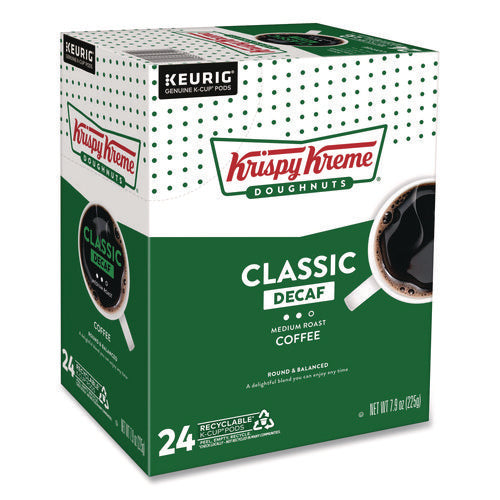 Image of Krispy Kreme Doughnuts® Classic Decaf Coffee K-Cups, Medium Roast, 24/box