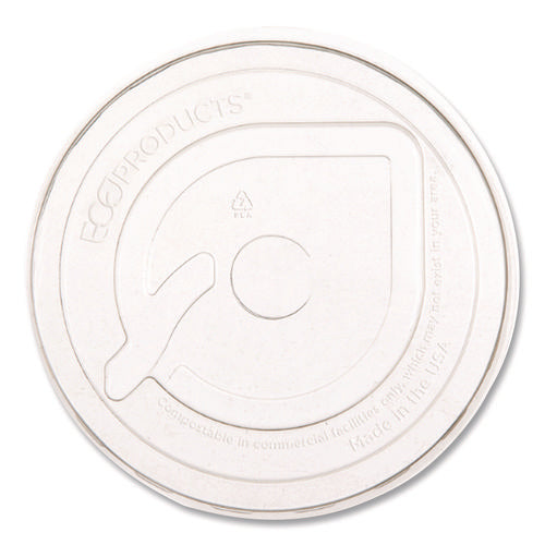 Image of Eco-Products® GreenStripe Cold Cup Flat Lids, Fits 9 oz to 24 oz Cold Cups, Plastic, Clear, 100/Pack, 10 Packs/Carton