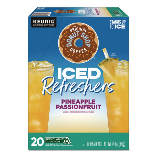 Image of The Original Donut Shop® ICED Refreshers K-Cup Pods, Passion Fruit, 20/Box