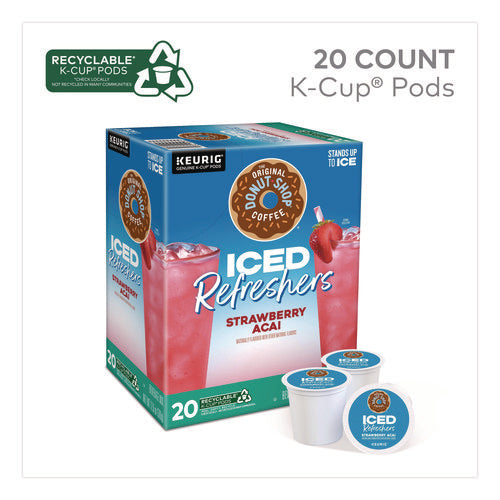 Image of The Original Donut Shop® ICED Refreshers K-Cup Pods, Strawberry, 20/Box