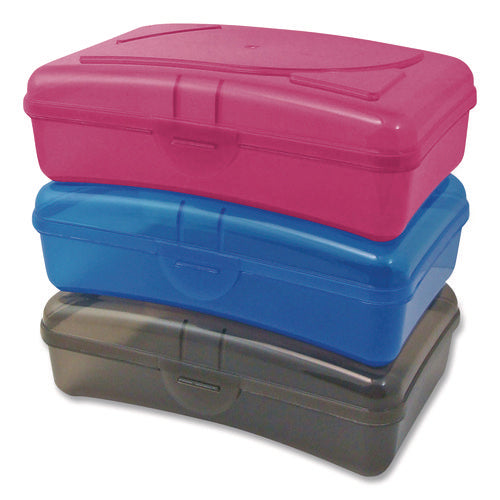 Image of Cra-Z-Art® Plastic School Box, 1 Compartment, 8 x 5.13 x 2.13, Randomly Assorted Colors