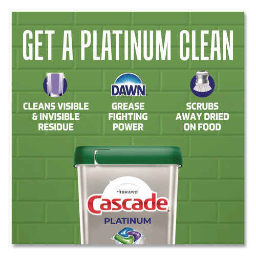 Image of Cascade® ActionPacs, Fresh Scent, 31.8 oz Tub, 59 Pacs/Tub