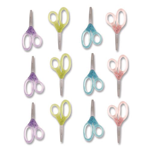 Image of Westcott® Jellies Kids Scissors, 5" Long, Straight Assorted Handle Colors, 12/Pack
